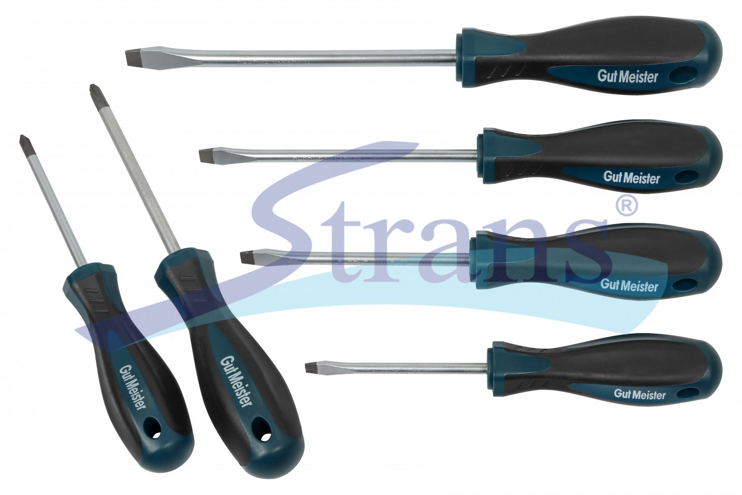 Set Of Magnetic Screwdrivers Gut Meister 6 Pcs (Sl5X75+Sl6X100+